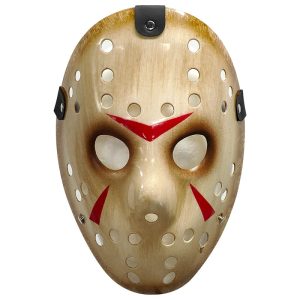 Masque d'Horreur Beige Vieilli avec Marques Rouges