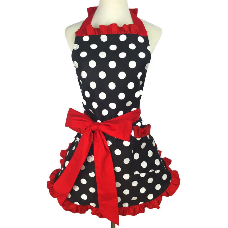 Tablier Rétro Pin-Up à Rayures Noires et Blanches – Image 17