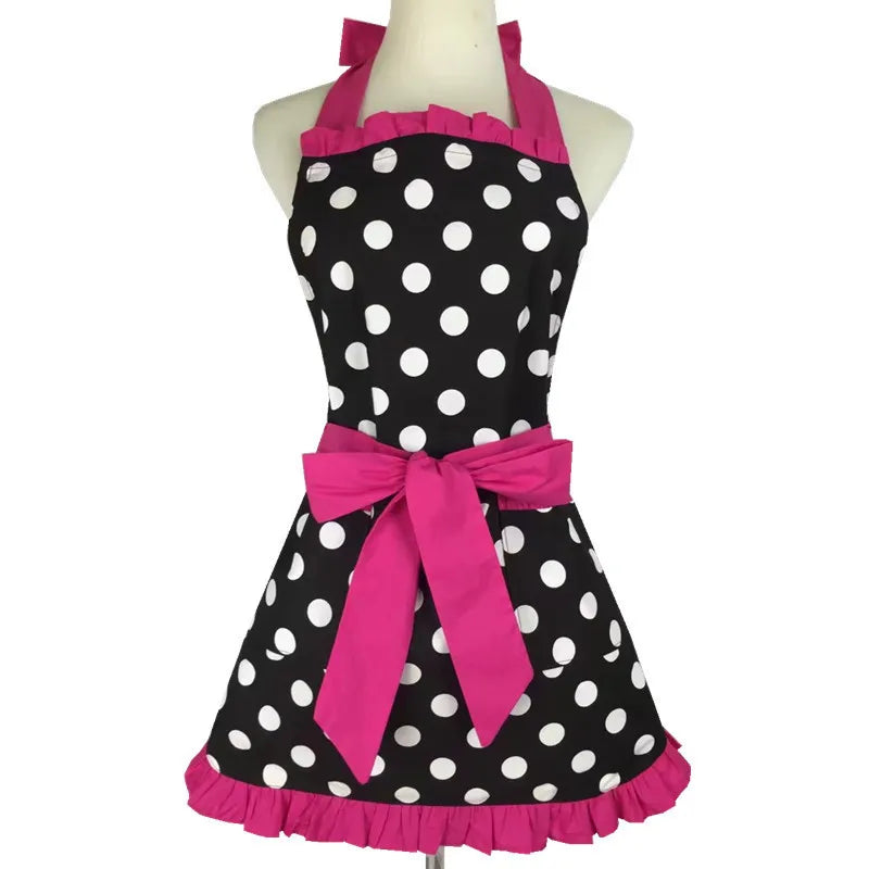 Tablier Rétro Pin-Up à Rayures Noires et Blanches – Image 16