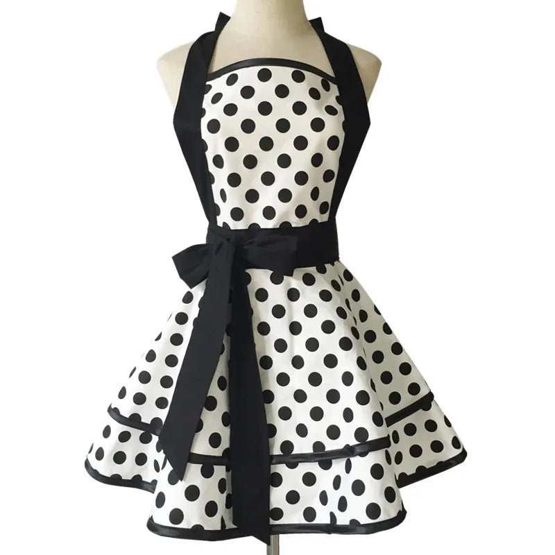 Tablier Rétro Pin-Up à Rayures Noires et Blanches – Image 9