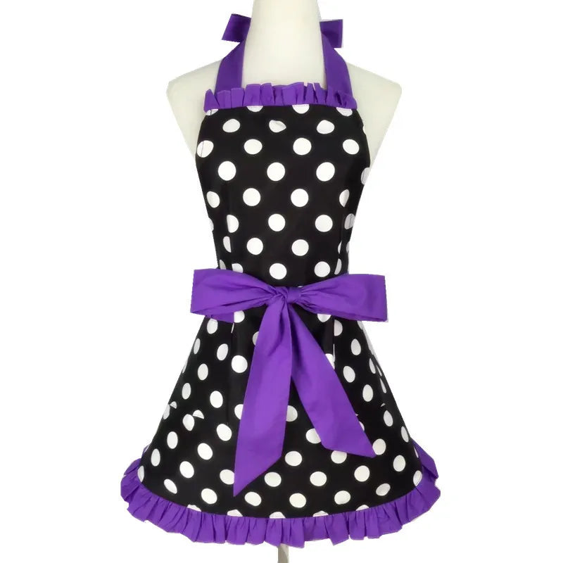 Tablier Rétro Pin-Up à Rayures Noires et Blanches – Image 15
