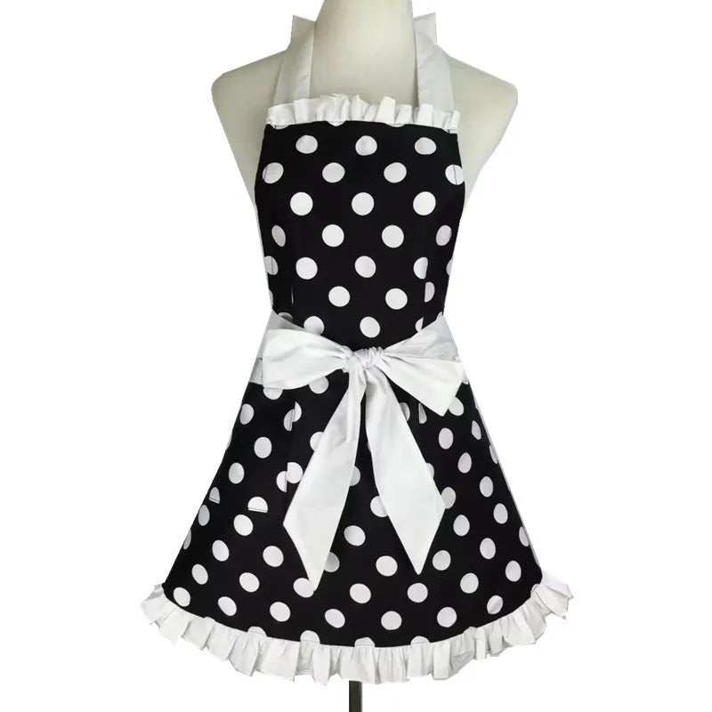 Tablier Rétro Pin-Up à Rayures Noires et Blanches – Image 10