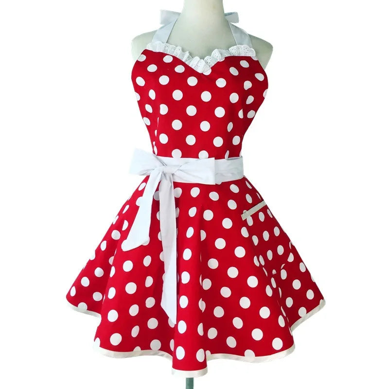 Tablier Rétro Pin-Up à Rayures Noires et Blanches – Image 23