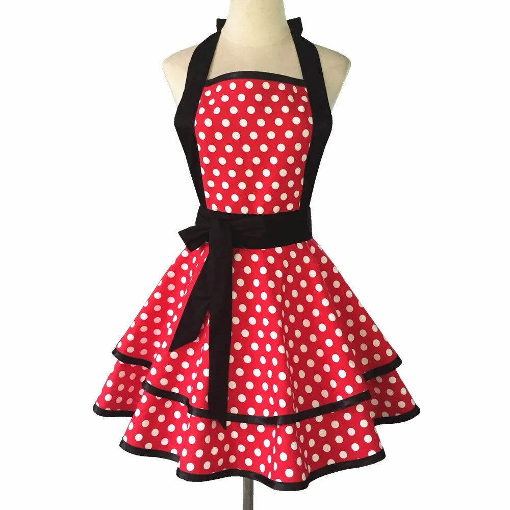 Tablier Rétro Pin-Up à Rayures Noires et Blanches – Image 11
