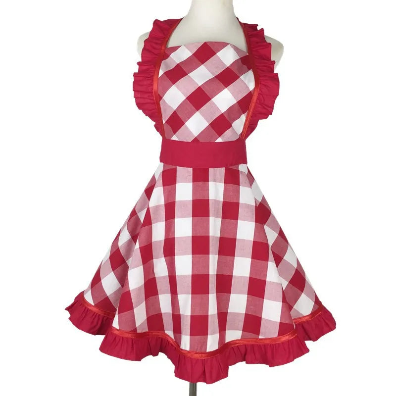 Tablier Rétro Pin-Up à Rayures Noires et Blanches – Image 20