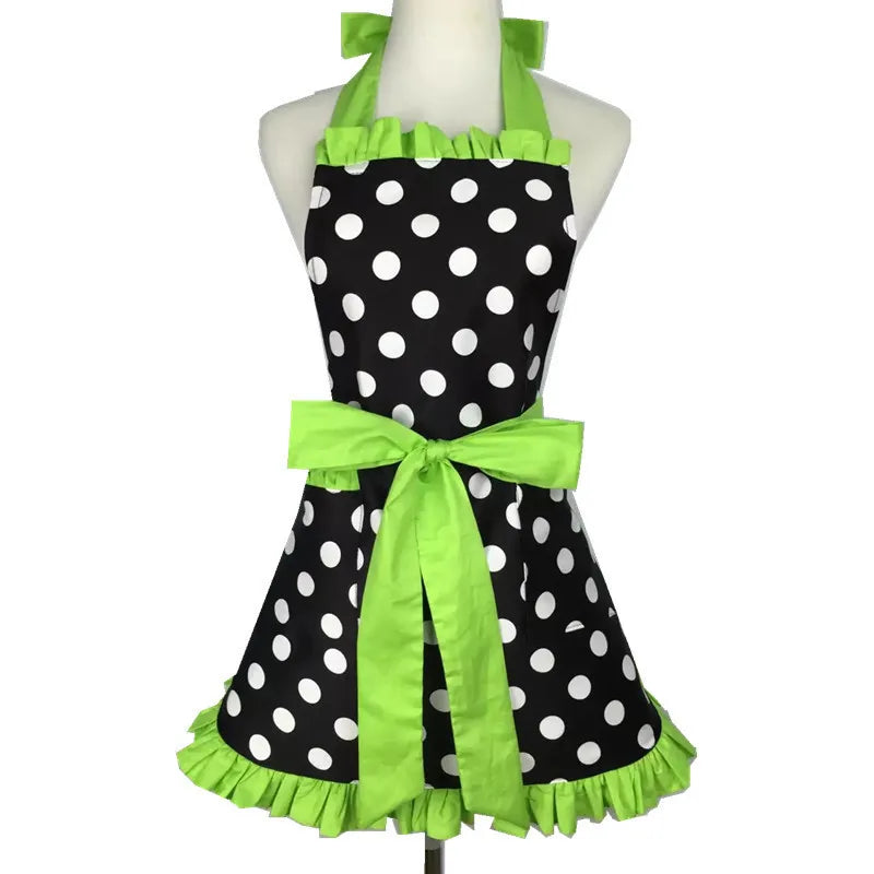 Tablier Rétro Pin-Up à Rayures Noires et Blanches – Image 7