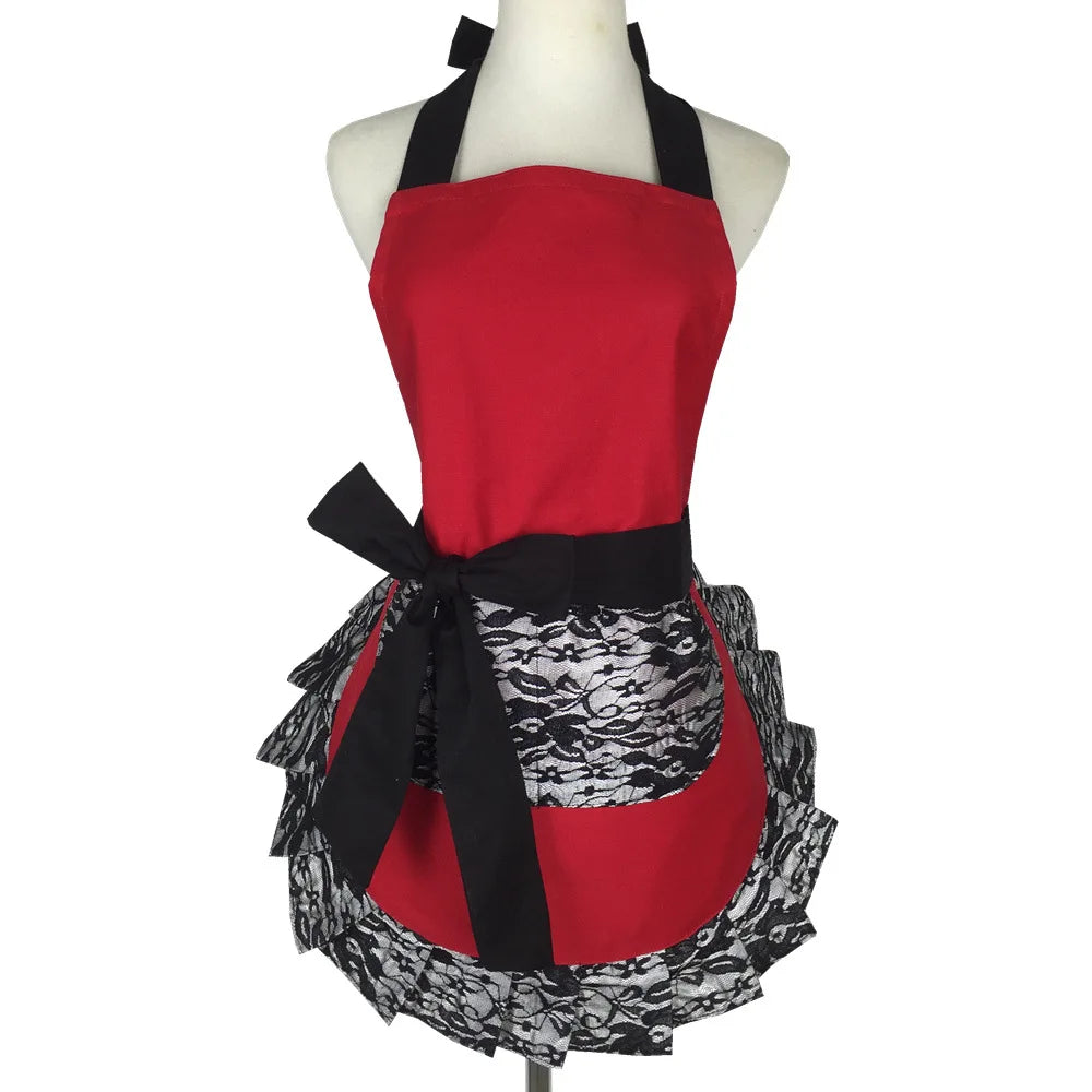 Tablier Rétro Pin-Up à Rayures Noires et Blanches – Image 19