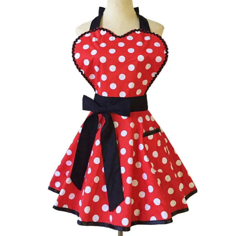 Tablier Rétro Pin-Up à Rayures Noires et Blanches – Image 12