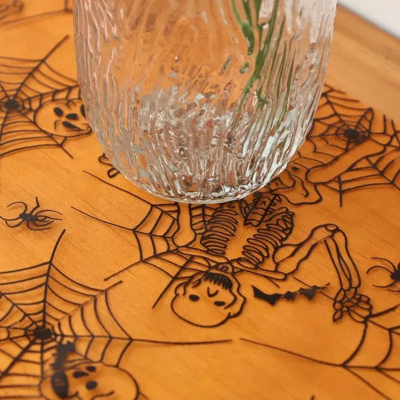 Voile Décoratif en Tulle Halloween Toiles d'Araignée – Image 5