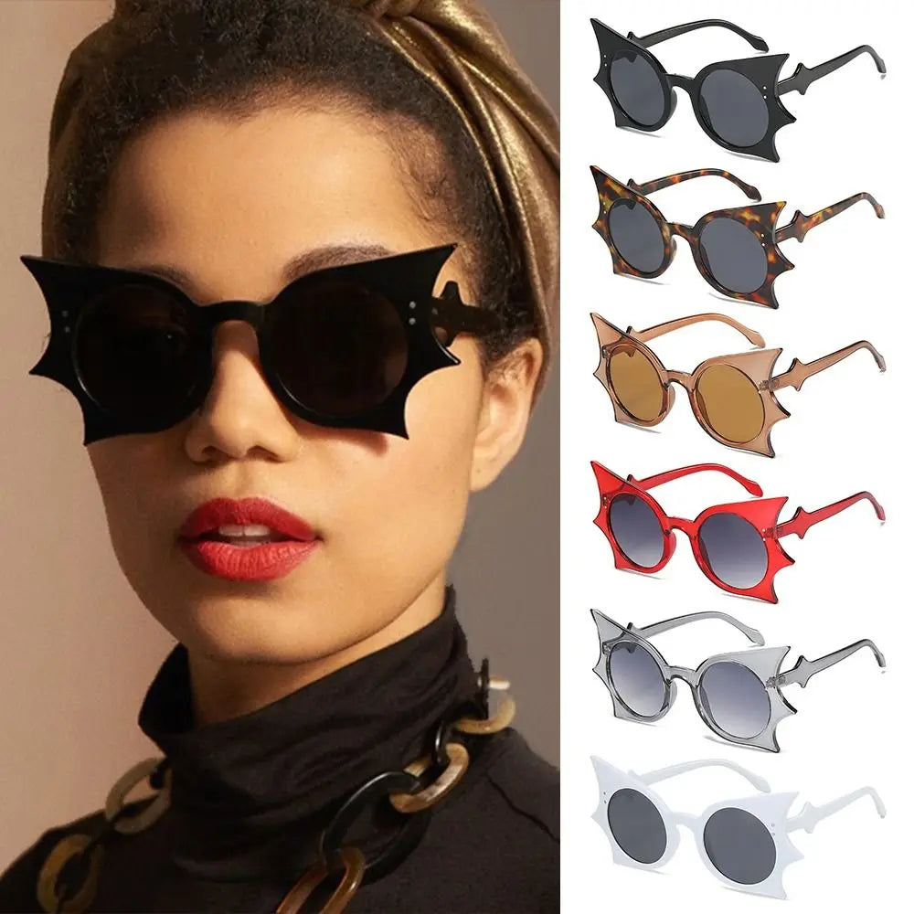 Lunettes de Soleil à Ailes de Chauve-Souris Noires Gothiques – Image 3