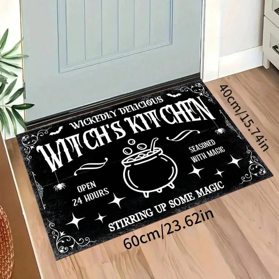 Tapis de Cuisine Noir "Witch's Kitchen" à Chaudron – Image 4
