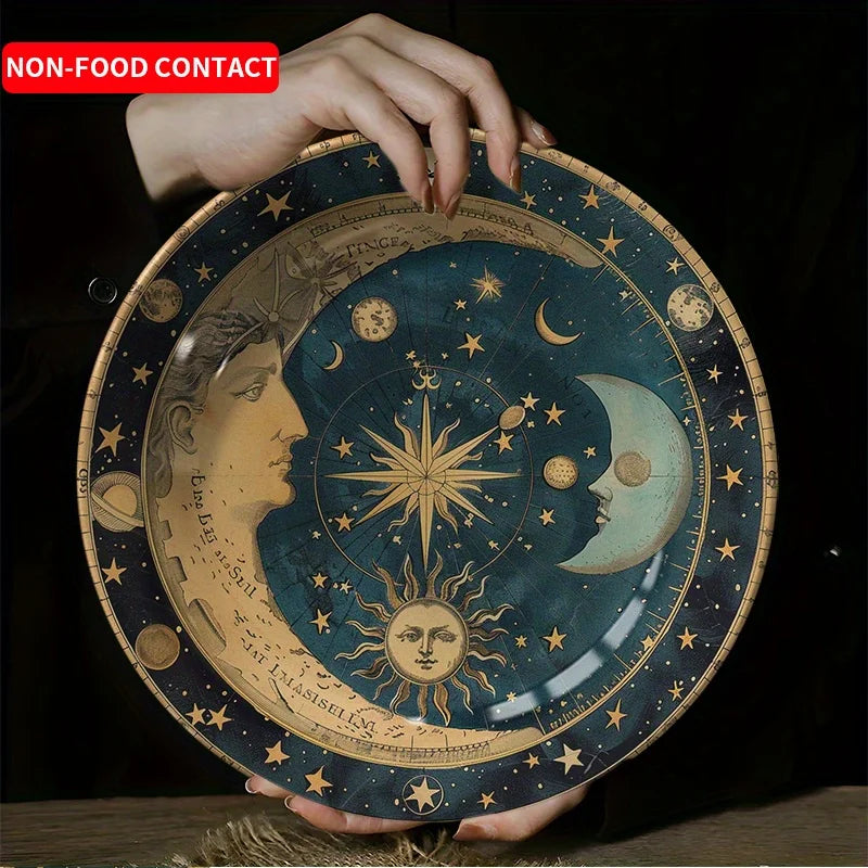 Assiette Décorative Murale Céleste Bleu Nuit et Or – Image 5