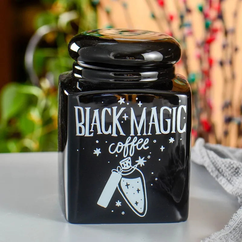 Bocaux de Cuisine Magiques Noir pour Café, Thé, Sucre – Image 4
