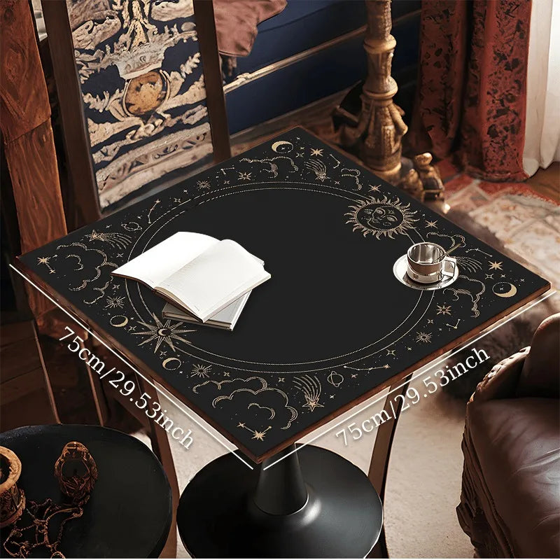 Tapis de Divination Astrologique Noir et Doré – Image 4