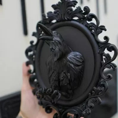 Décoration Murale de Chauve-Souris Noire en Cadre Doré Ancien – Image 9