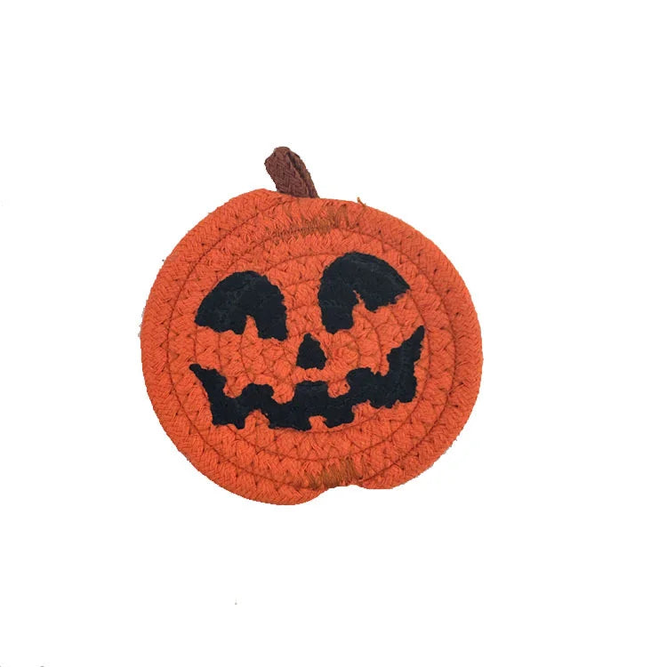 Sous-verres Citrouille Halloween en Tissu Orange – Image 8