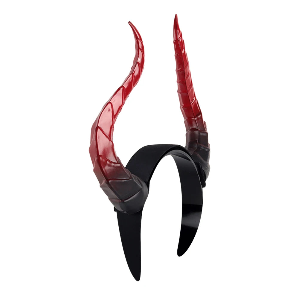 Serre-tête à Cornes de Démon Rouges Dégradées – Image 3