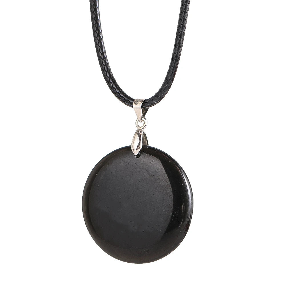 Collier en Pierre Noire avec Cube de Métatron Or – Image 5