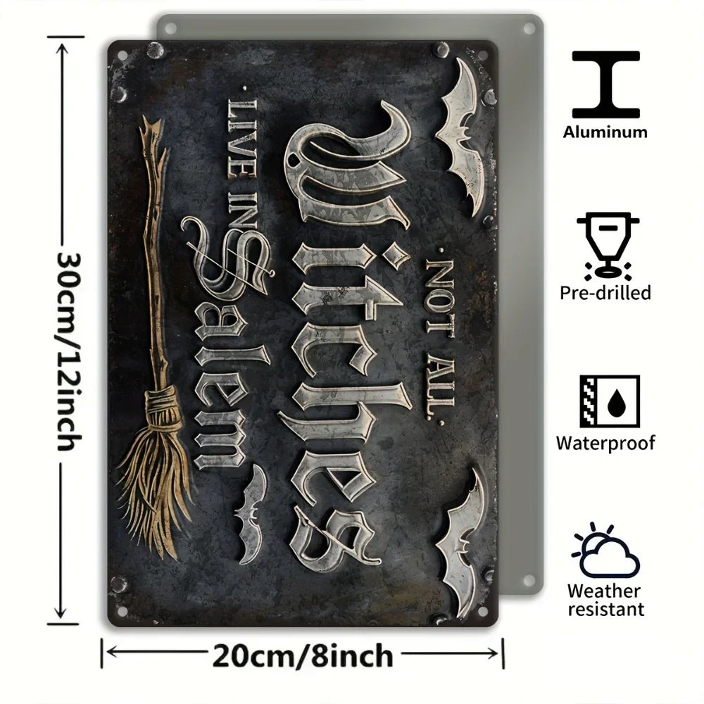 Plaque Murale Gothique Sorcière en Relief Vieilli – Image 6