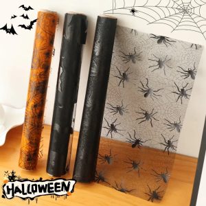 Voile Décoratif en Tulle Halloween Toiles d'Araignée