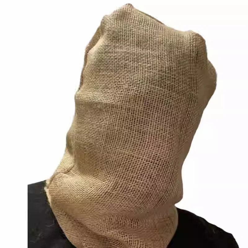 Masque Horreur en Toile de Jute avec Larme Noire – Image 6