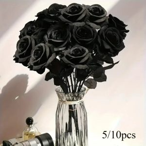 Bouquet de Roses Artificielles Noires Modernes