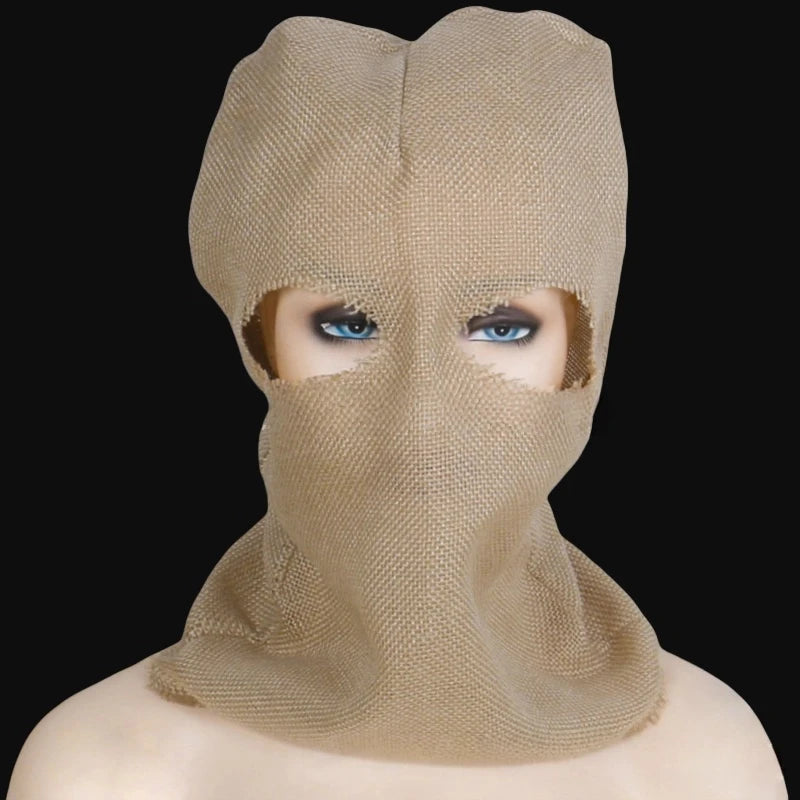 Masque Horreur en Toile de Jute avec Larme Noire – Image 5
