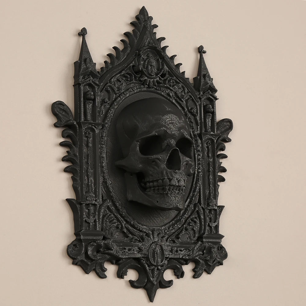 Décoration Murale Gothique à Crâne Noir Mat – Image 4