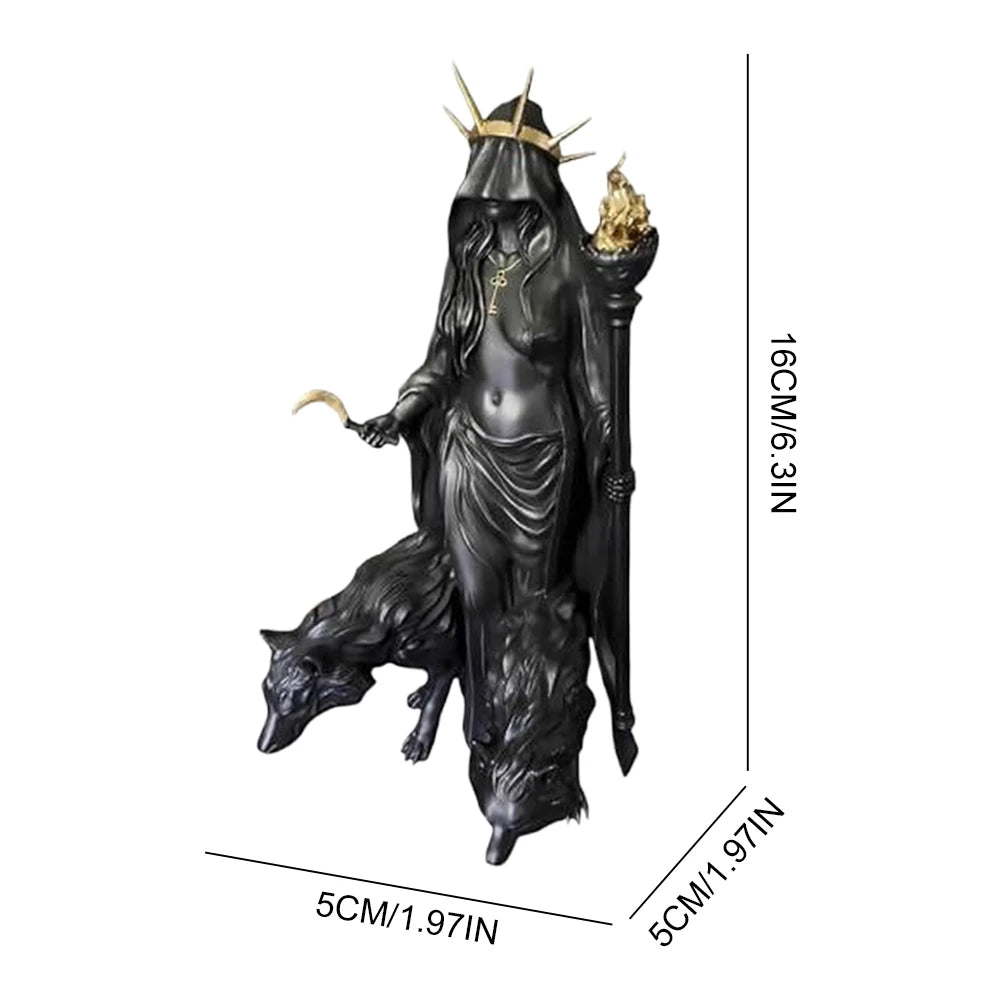 Statues Gothiques d'Hécate en Résine Noire – Image 6