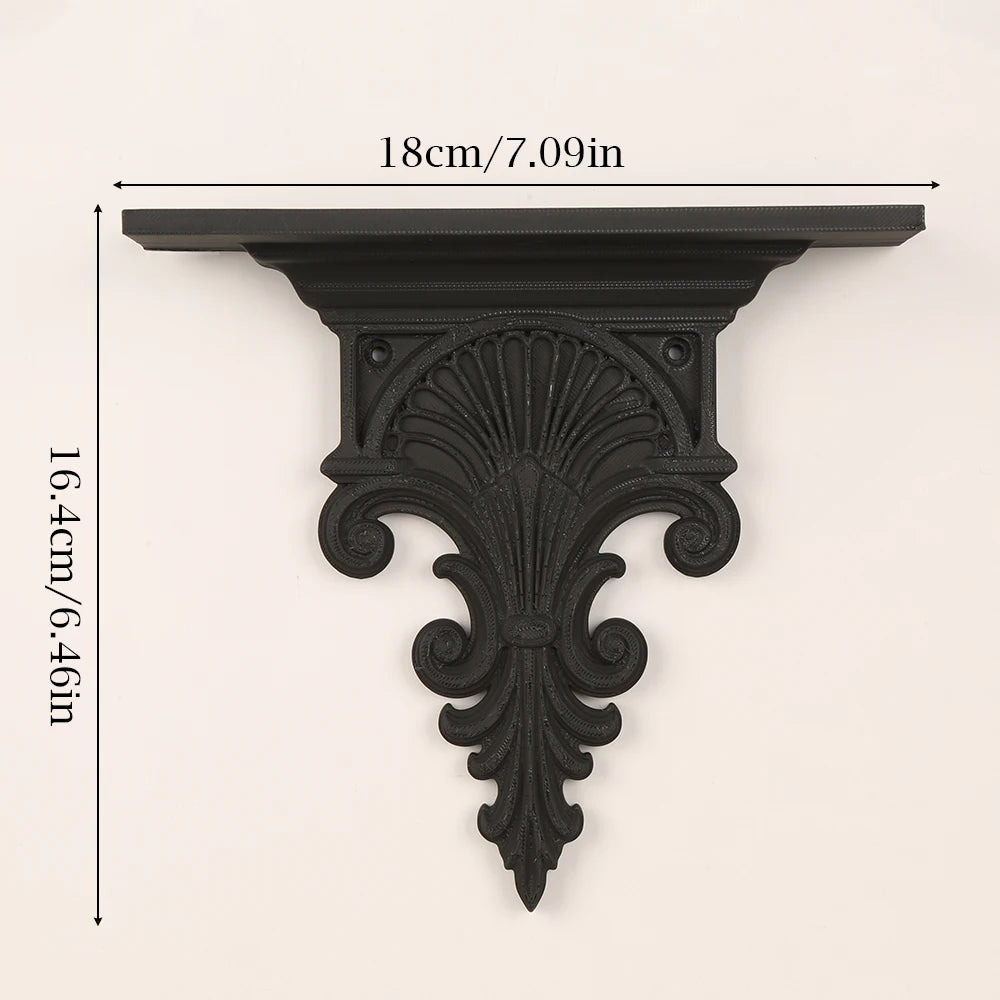 Console Murale Gothique Noire en Fonte Sculptée – Image 6