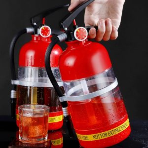 Distributeur à Boissons en Forme d'Extincteur Rouge