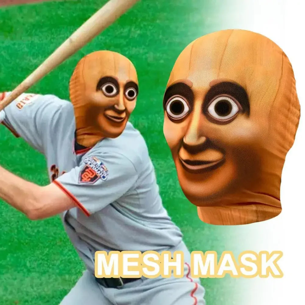 Masque en Maille Visage Meme Inquiétant – Image 2