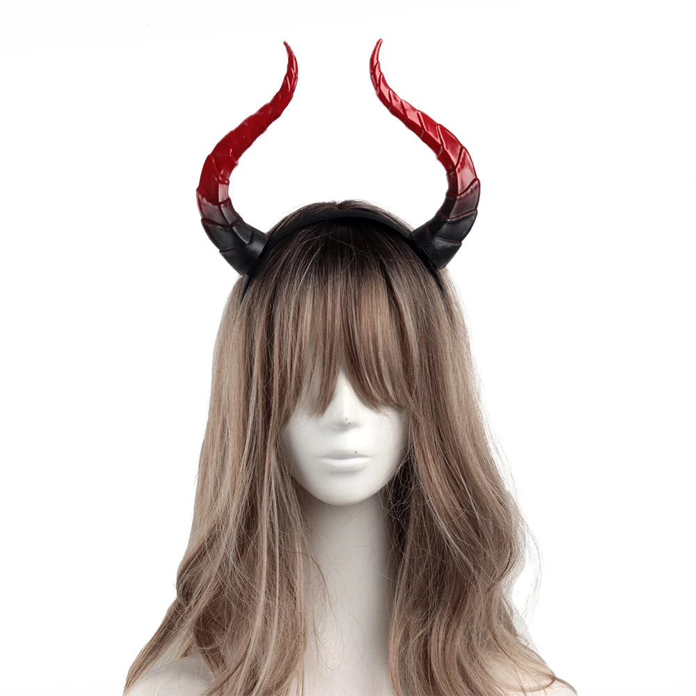 Serre-tête à Cornes de Démon Rouges Dégradées – Image 5