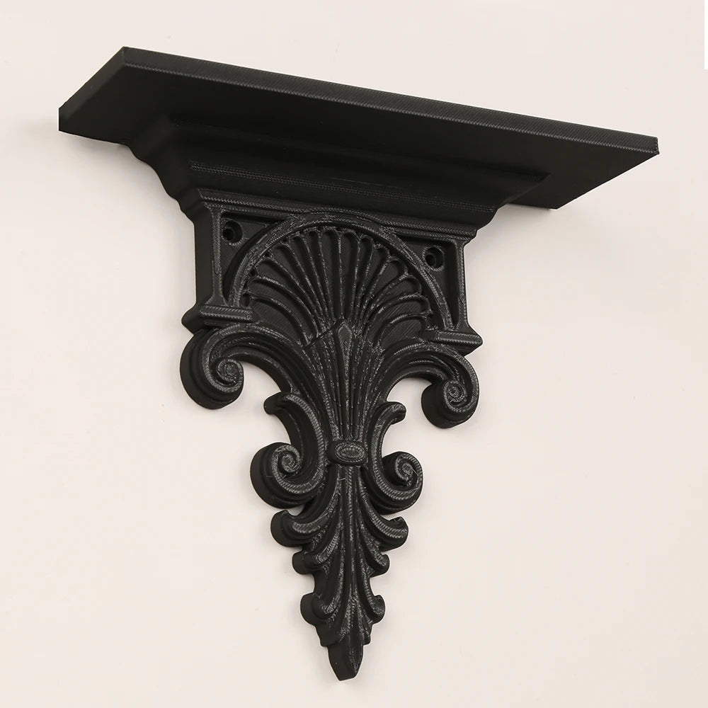 Console Murale Gothique Noire en Fonte Sculptée – Image 5