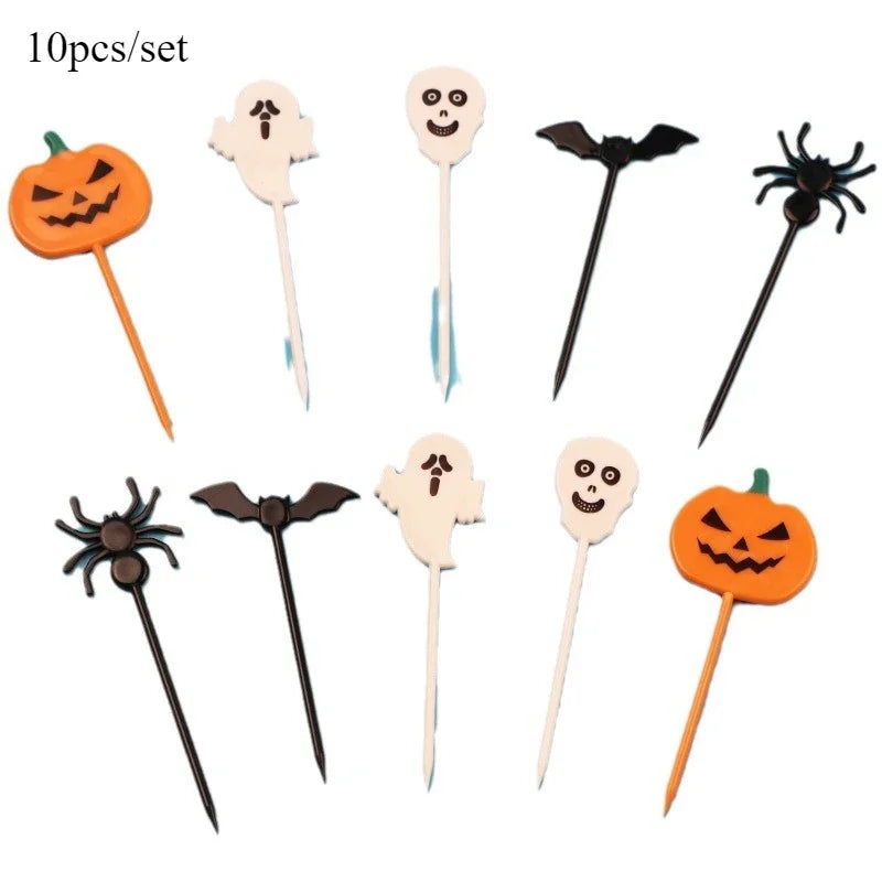 Piques à Gâteaux Halloween Fantômes, Crânes et Citrouilles – Image 8