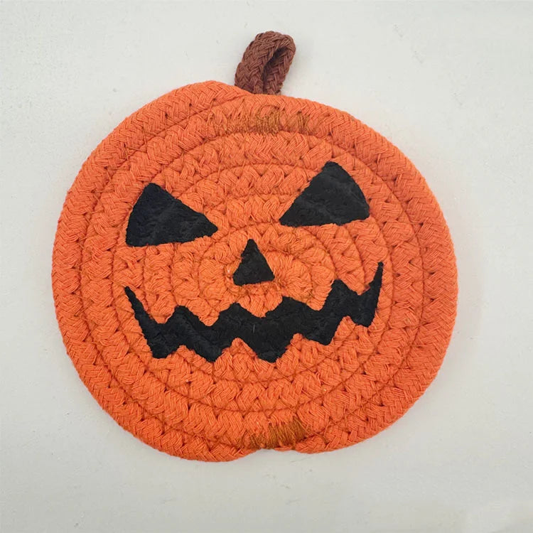 Sous-verres Citrouille Halloween en Tissu Orange – Image 12