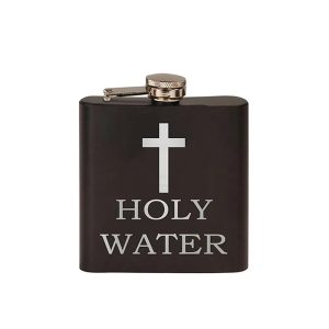 Flasque en Métal Noir Mat « Holy Water »