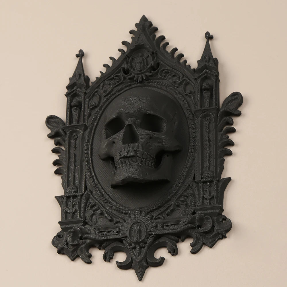 Décoration Murale Gothique à Crâne Noir Mat – Image 2