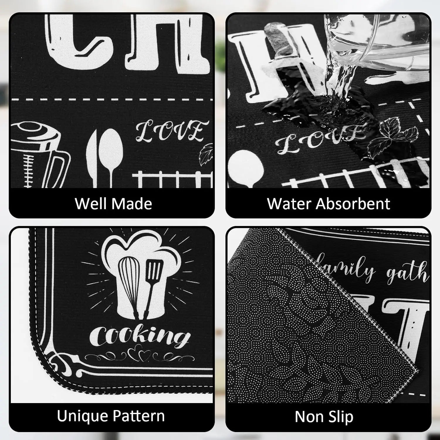Tapis de Cuisine Noir "Witch's Kitchen" à Chaudron – Image 6
