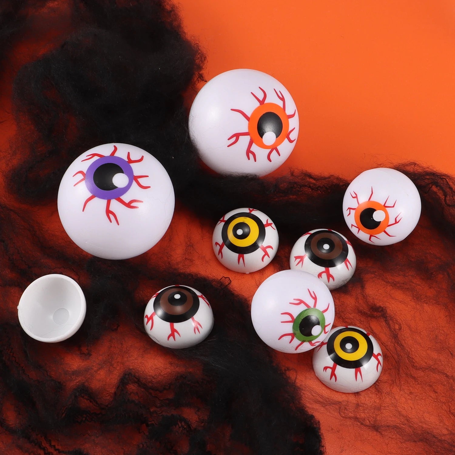 Yeux d'Halloween Multicolores à Veines Rouges – Image 5