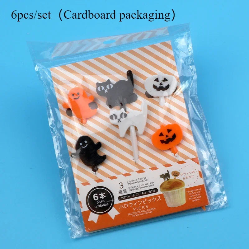 Piques à Gâteaux Halloween Fantômes, Crânes et Citrouilles – Image 7