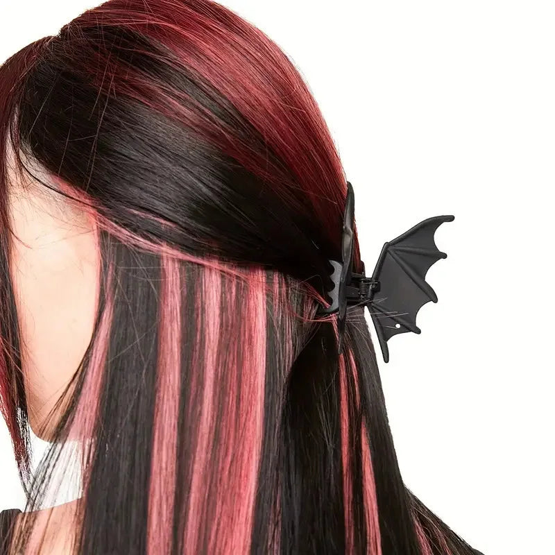 Pince à Cheveux Ailes de Chauve-souris Gothique Noire – Image 4