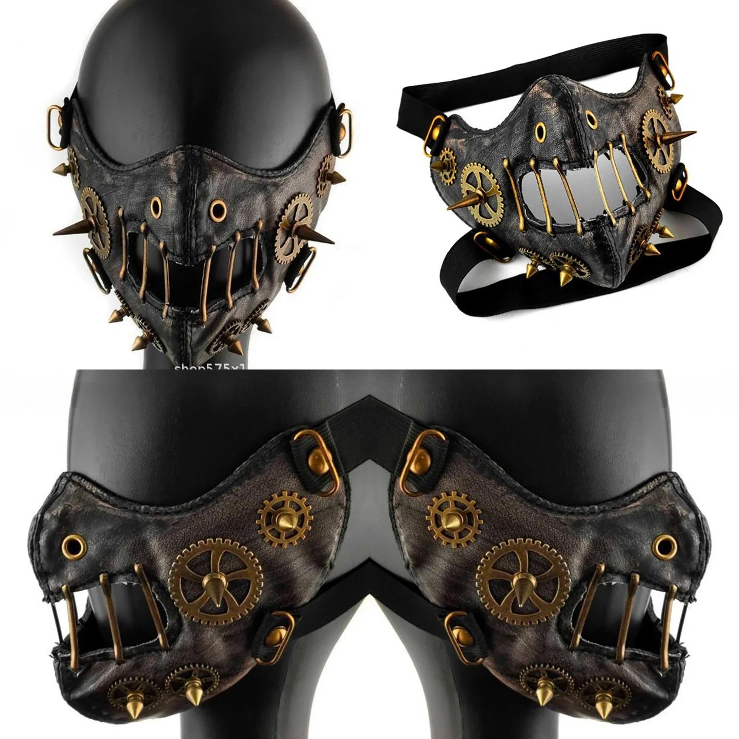 Masque en Maille Noir à Fermeture Éclair – Image 5