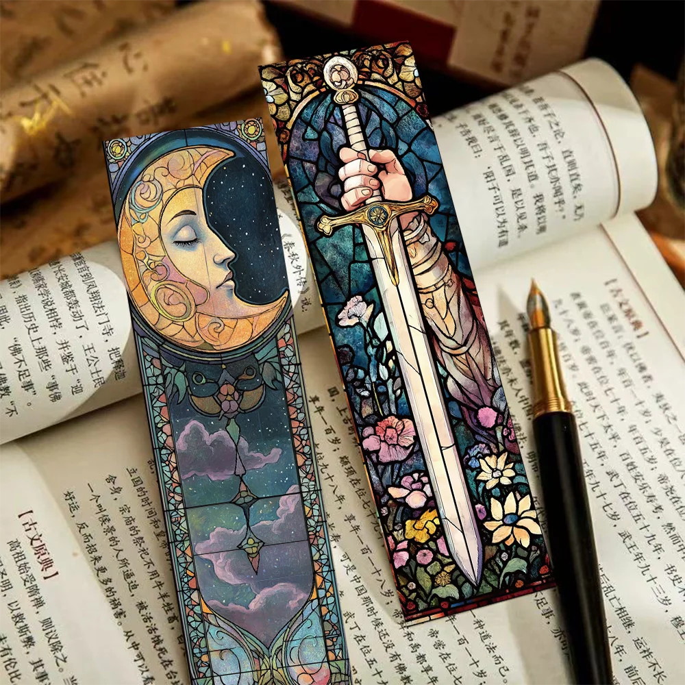 Marque-page Style Vitrail aux Créatures Mystiques – Image 2