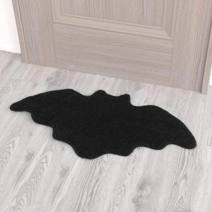 Tapis de Sol Noir en Forme de Chauve-Souris