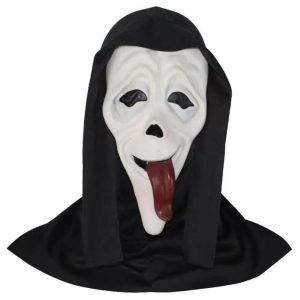 Masque d'Halloween Fantôme à Langue Tirée