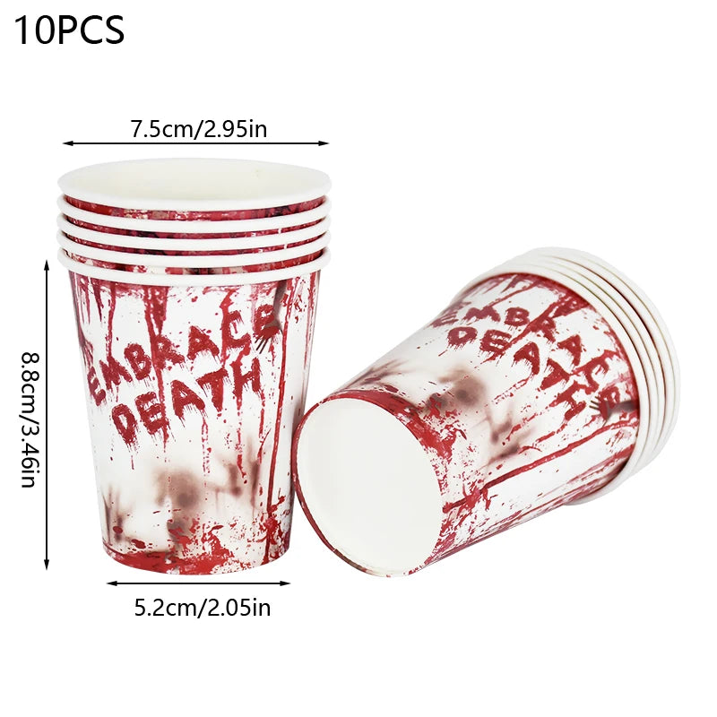 Set de Vaisselle Horreur "Help" Effet Sanglant – Image 10