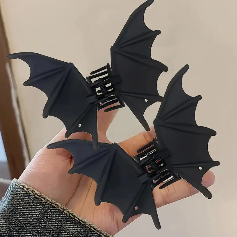 Pince à Cheveux Ailes de Chauve-souris Gothique Noire – Image 6