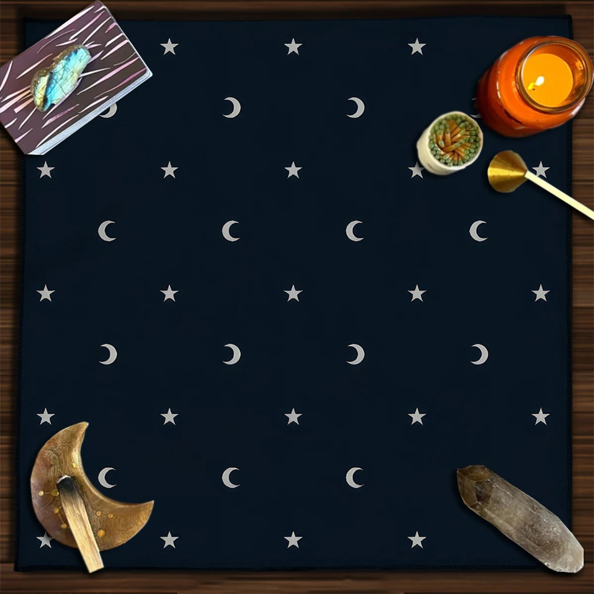 Tapis de Divination Astrologique Noir et Doré – Image 17