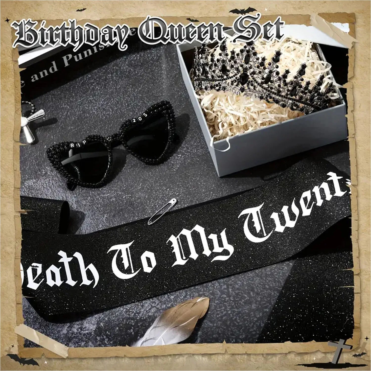 Kit Anniversaire "Death to My Twenties" Couronne Noire – Image 3